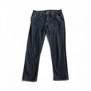 Ralph Lauren Sport Classic Fit Straight Leg Dark Blue Denim Jeans Women Size 29